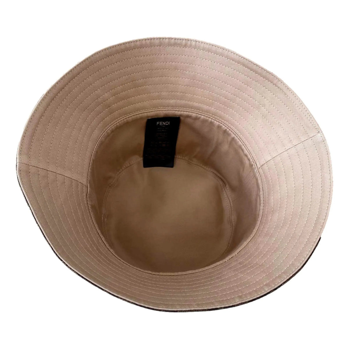 Fendi Zucca Brown Woven Fabric Bucket Hat Medium - Shop Bags