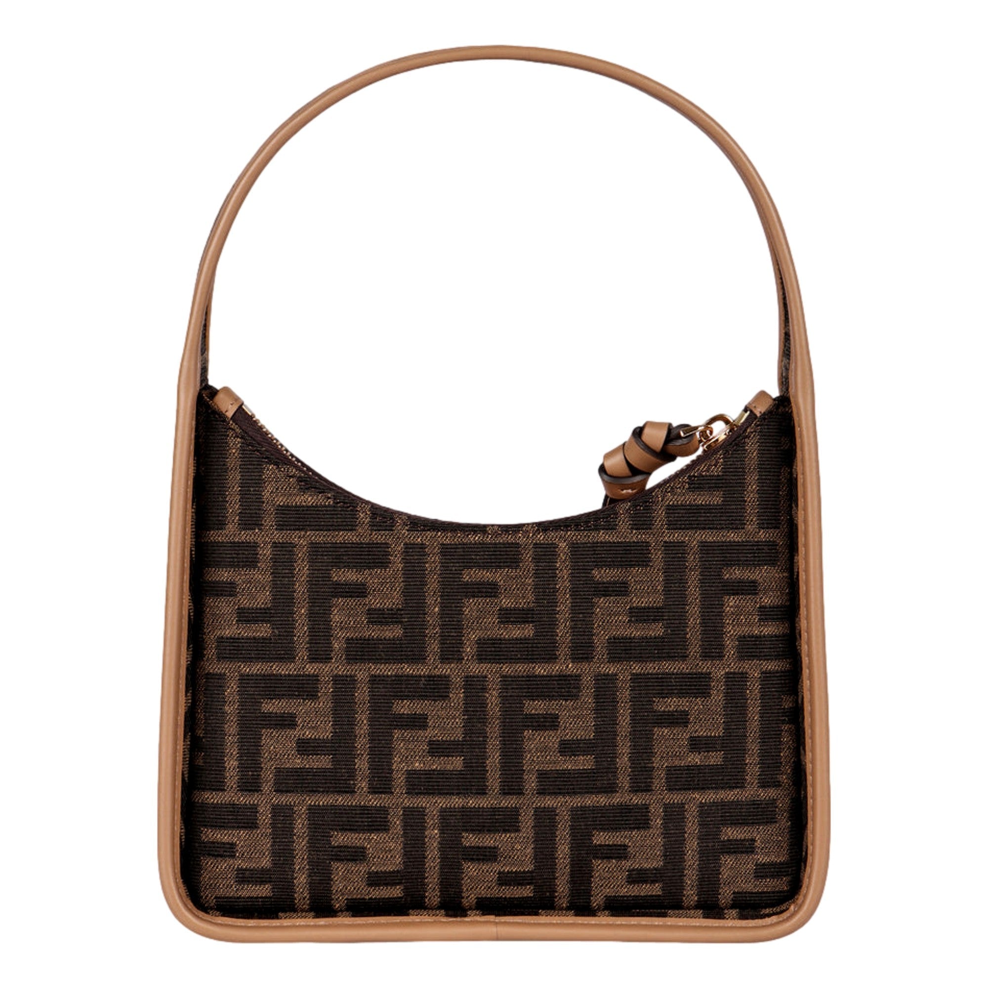 Fendi Zucca Brown Mini Shoulder Bag - Luxury Crescent Design -   Shop Bags LLC