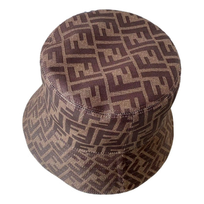Fendi Zucca Brown Woven Fabric Bucket Hat Large - Shop Luxury