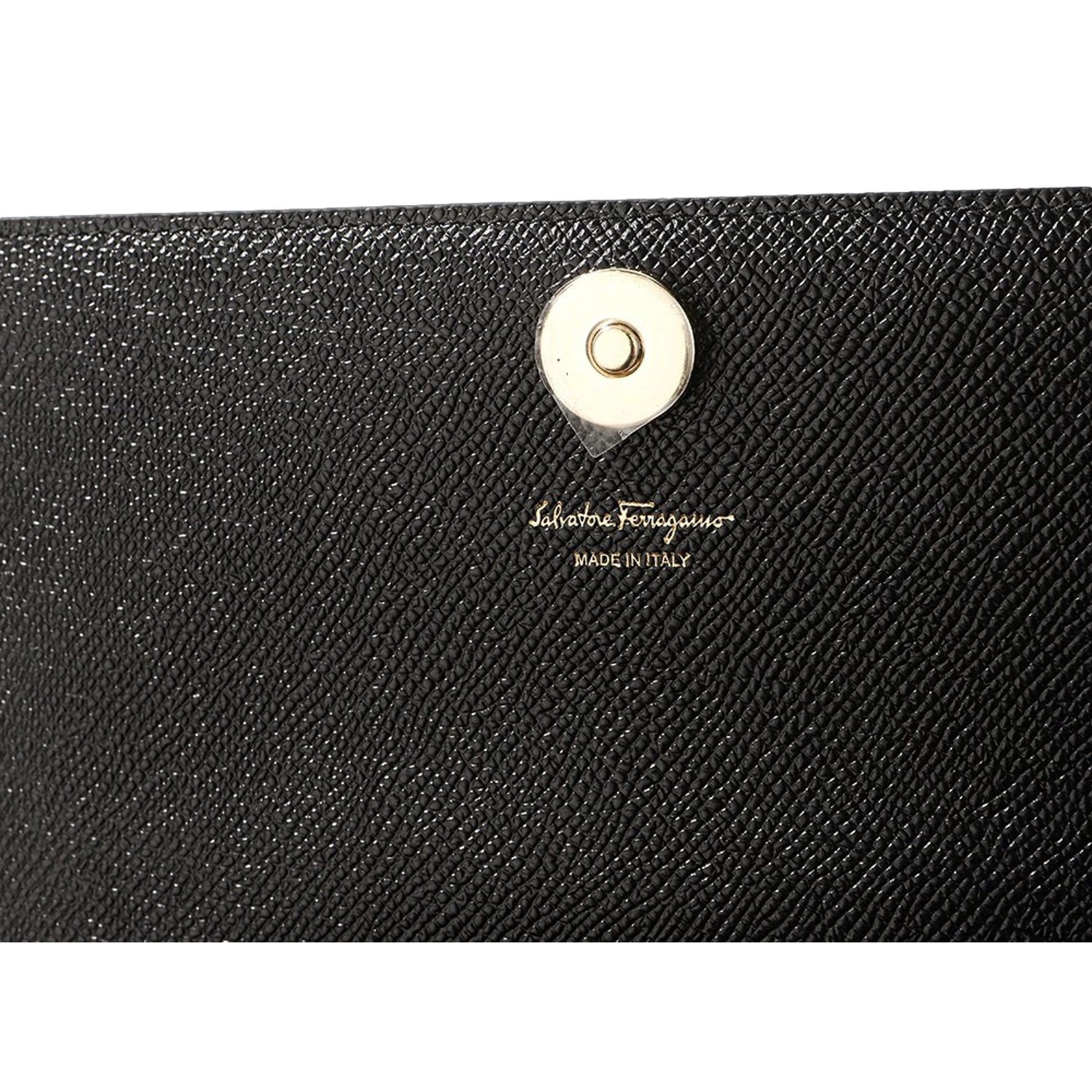 Ferragamo Ginny Black Vitello Grain Leather Crossbody Bow Handbag -   Shop Bags LLC