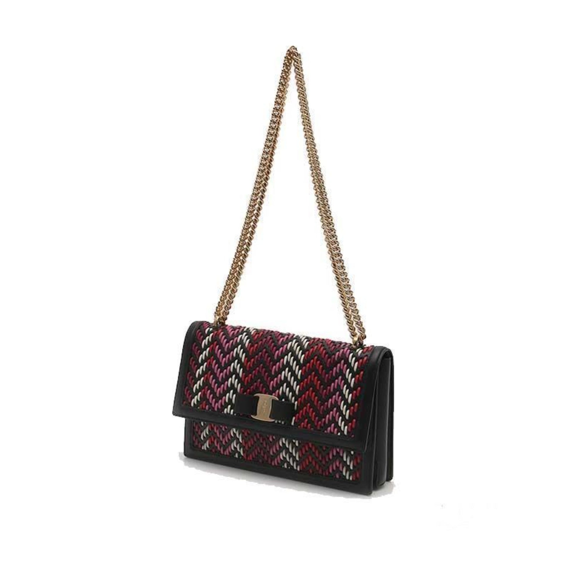 Ferragamo Ginny Multi-Pink & Red Leather Bag - Chic & Versatile Style -   Shop Bags LLC