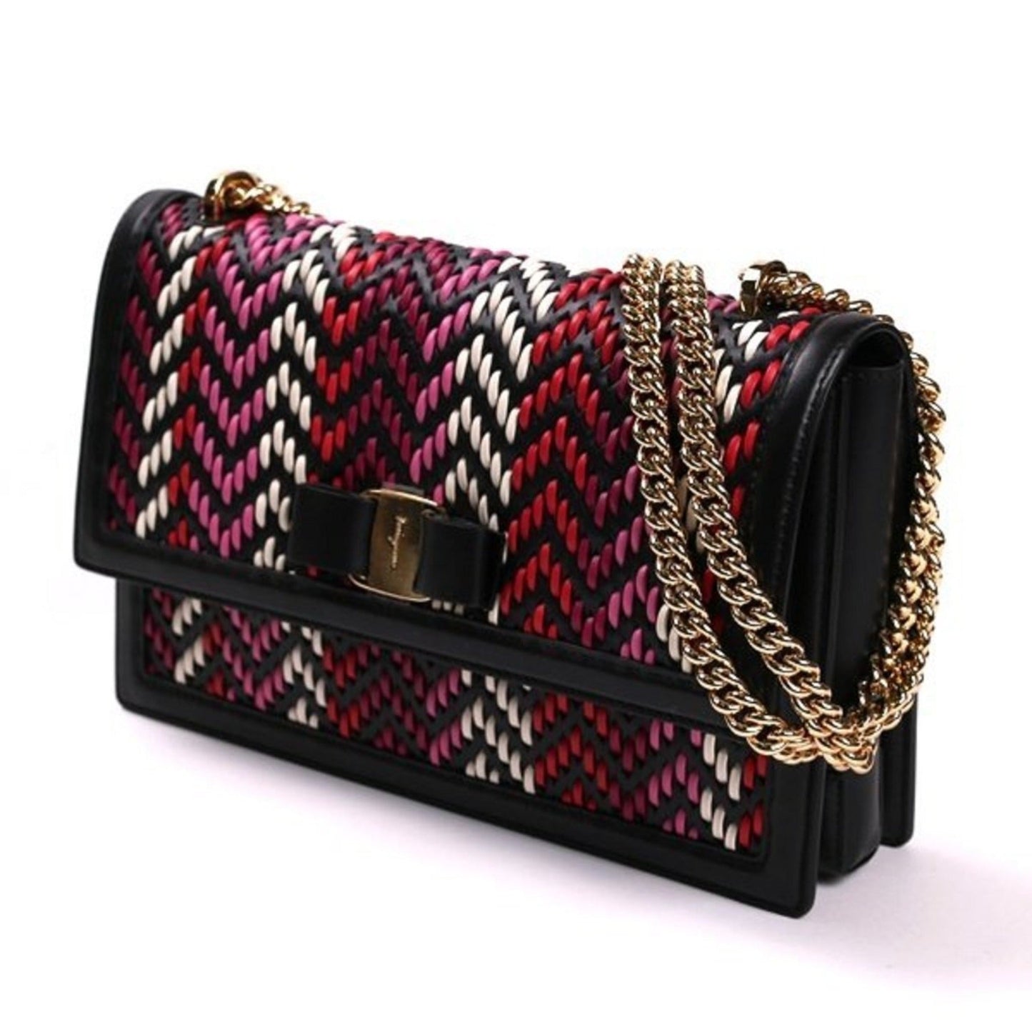 Ferragamo Ginny Multi-Pink & Red Leather Bag - Chic & Versatile Style -   Shop Bags LLC