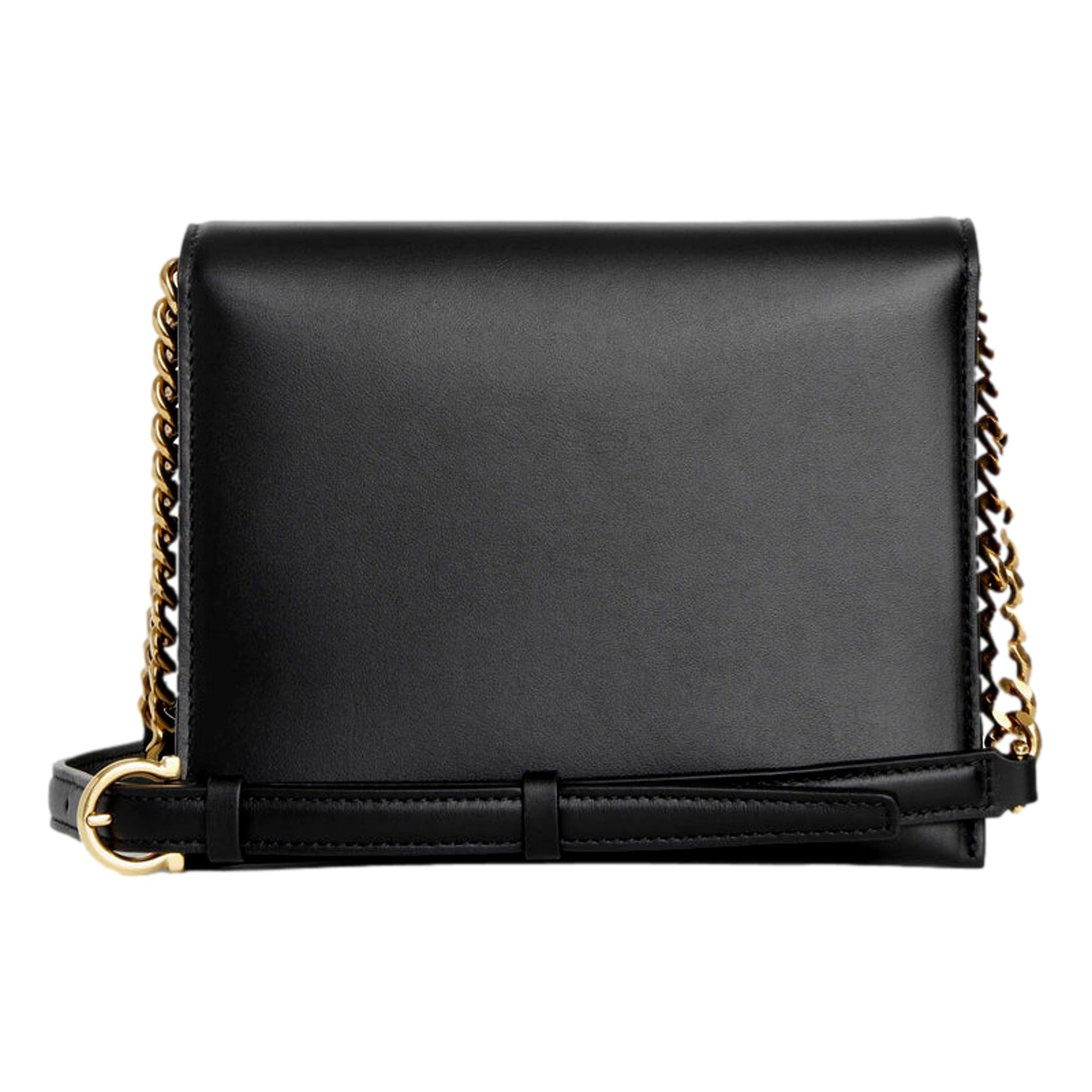 Ferragamo Trifolio Black Crossbody Bag - Elegance in Soft Leather -   Shop Bags LLC 