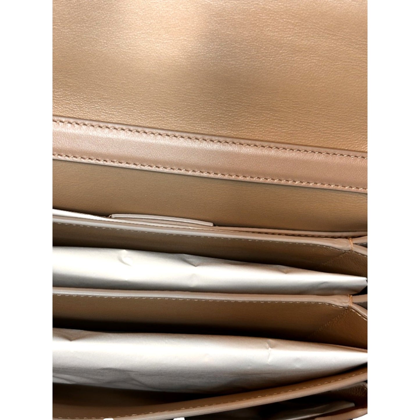 Ferragamo Trifolio Soft Leather Flap Crossbody Bag Ameretti Beige Gold Hardware -   Shop Bags LLC 