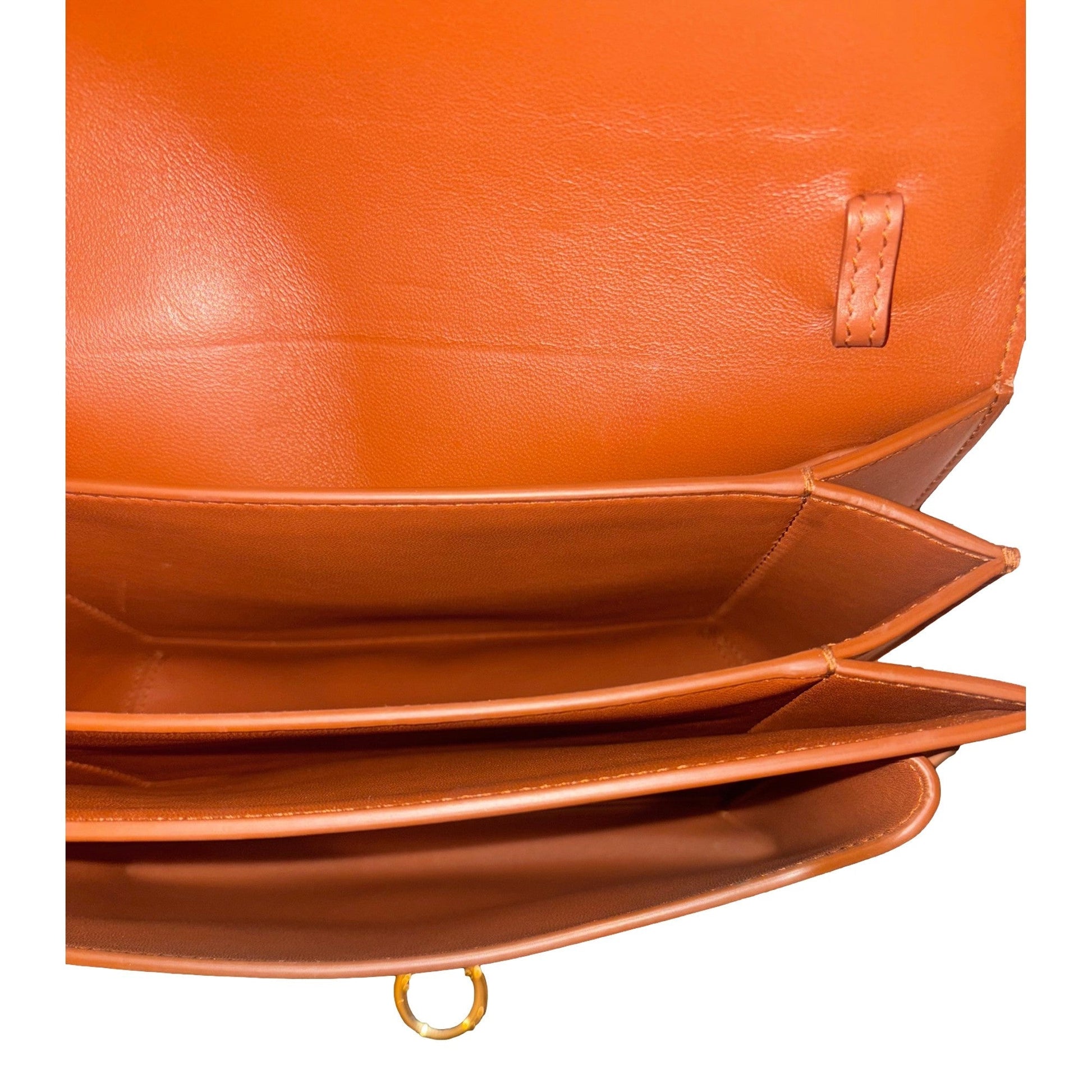 Flap Crossbody Bag Cognac Brown - Elegant Ferragamo Trifolio Design -   Shop Bags LLC