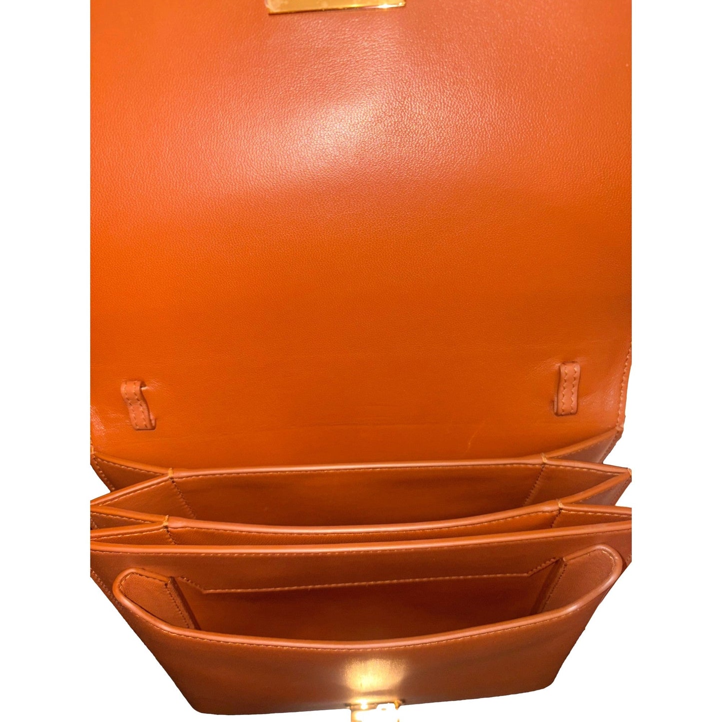 Flap Crossbody Bag Cognac Brown - Elegant Ferragamo Trifolio Design -   Shop Bags LLC