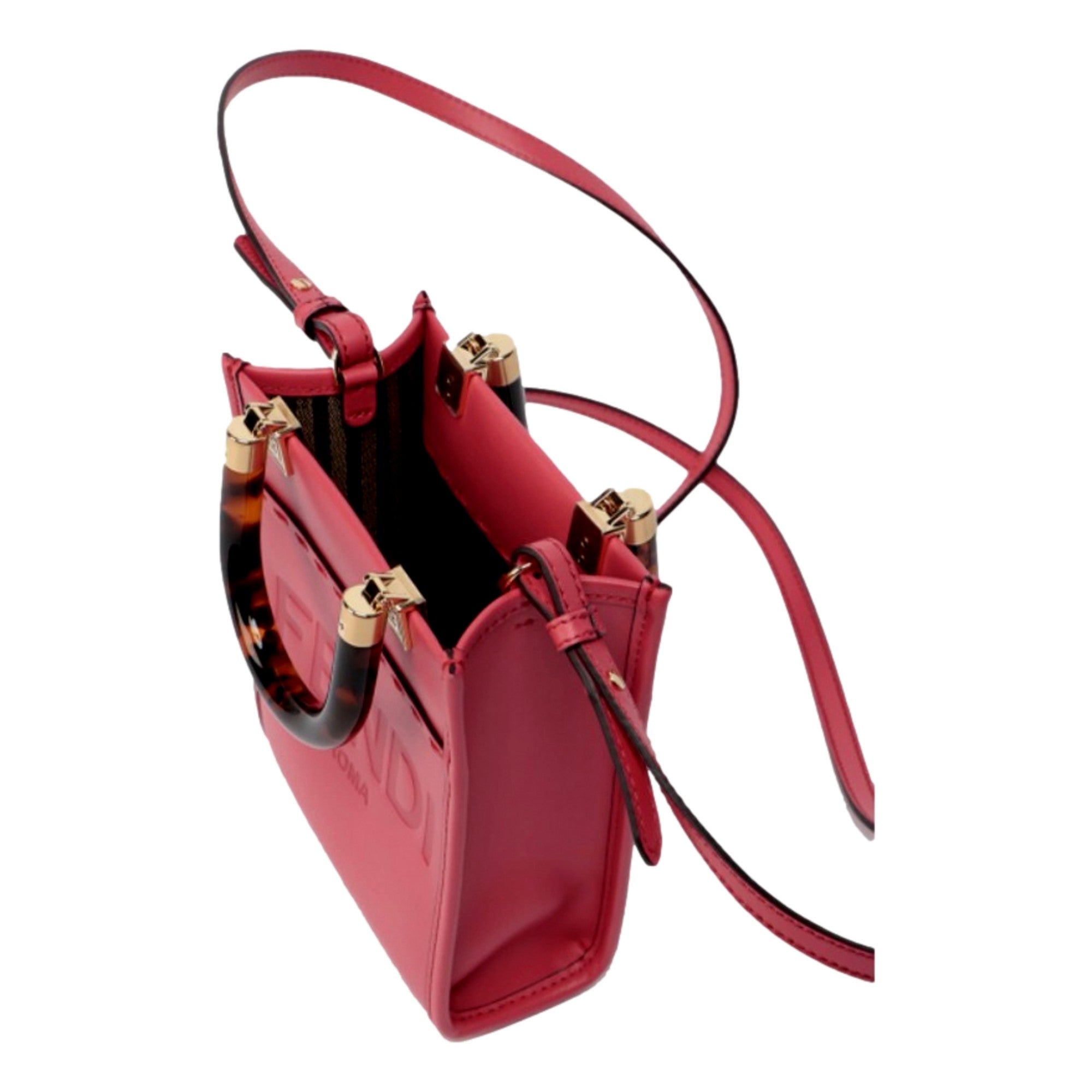 Fuchsia Fendi Shopper - Luxurious Leather Crossbody Handbag -   Shop Bags LLC