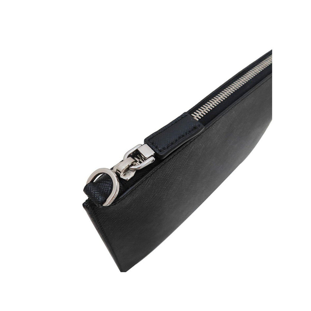 Prada Black Saffiano Leather Clutch - Chic Document Holder