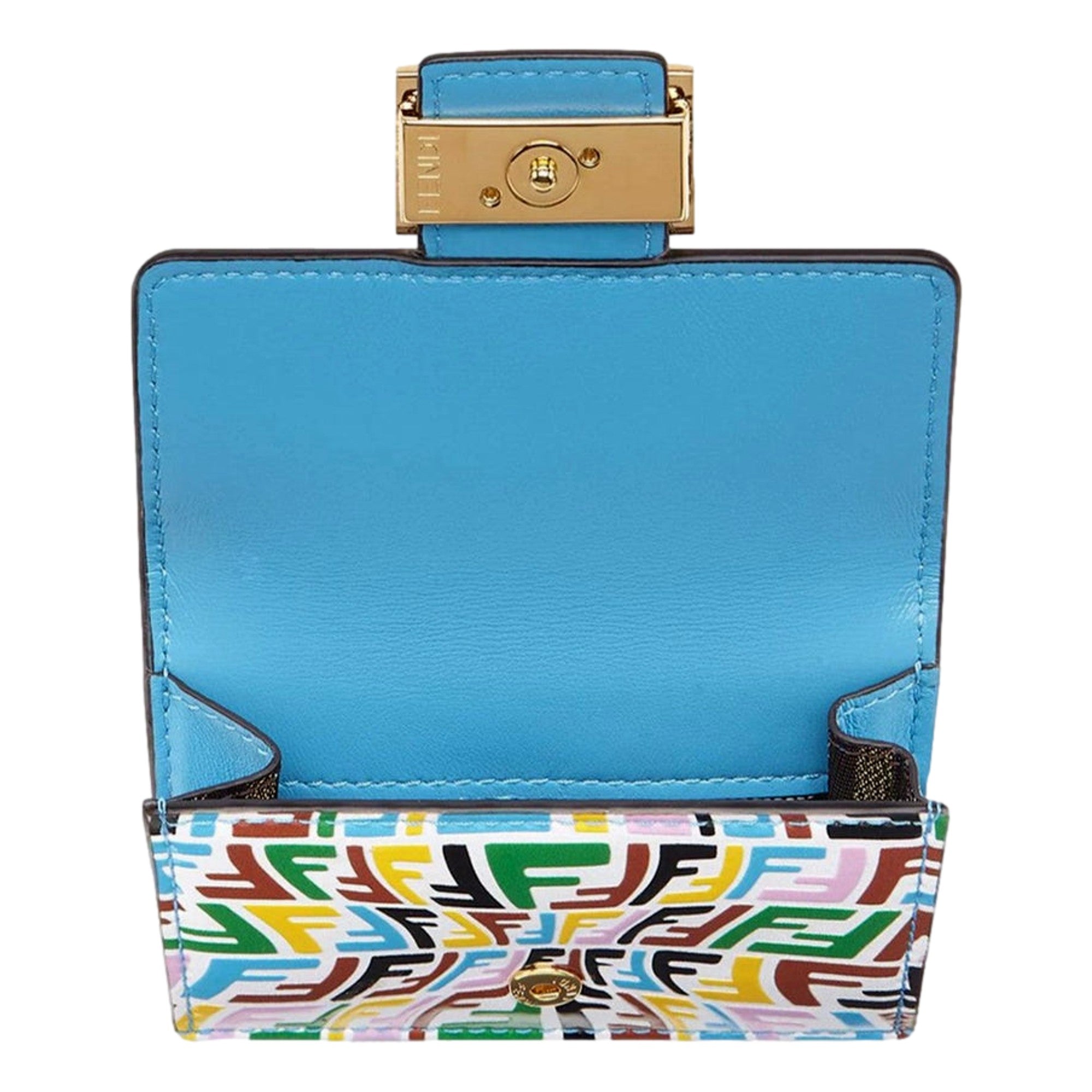 Fendi Vertigo Leather Trifold Wallet - Multicolor Elegance & Utility