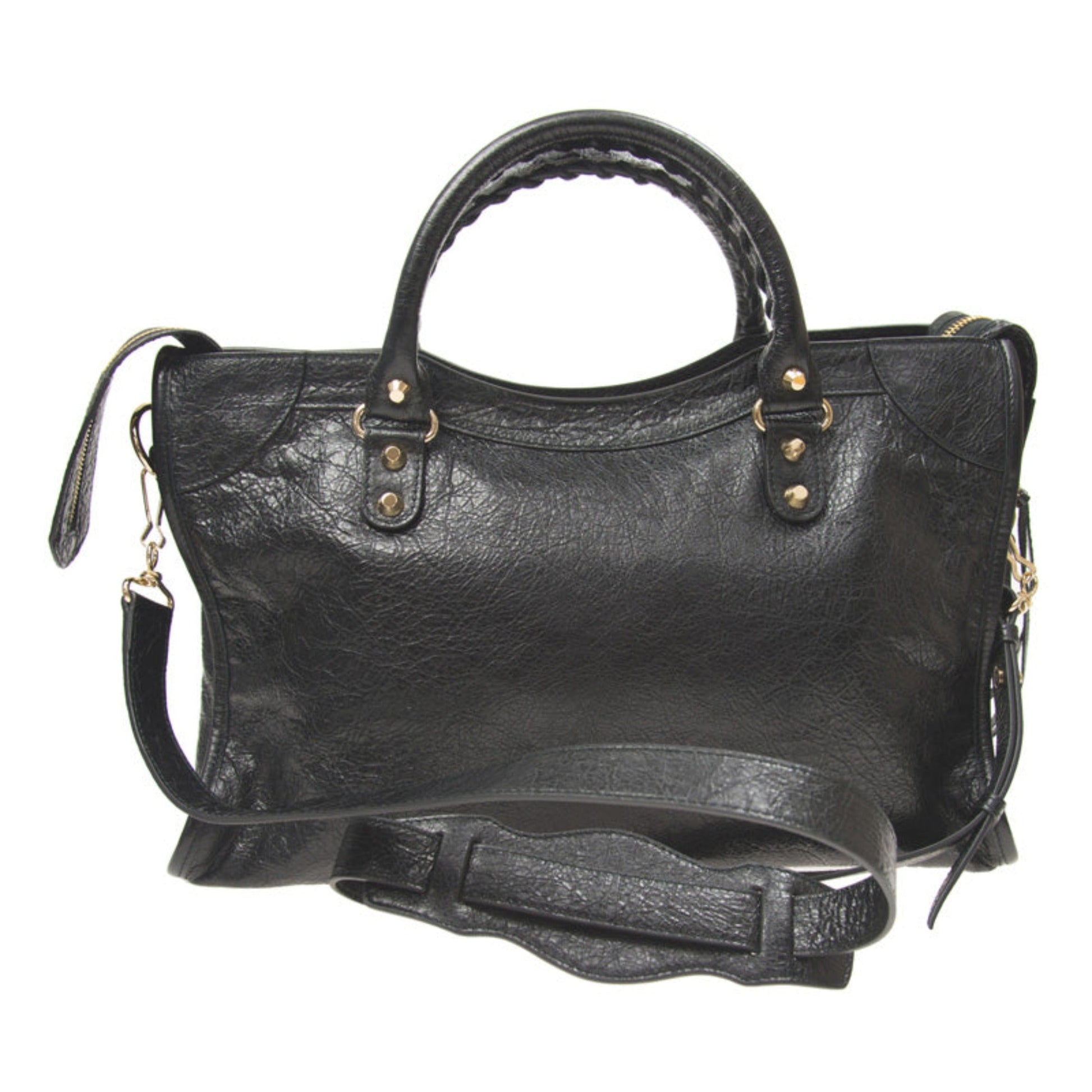Grey Shoulder Bag - Elegant Leather Bag by Balenciaga Online -   Shop Bags LLC 