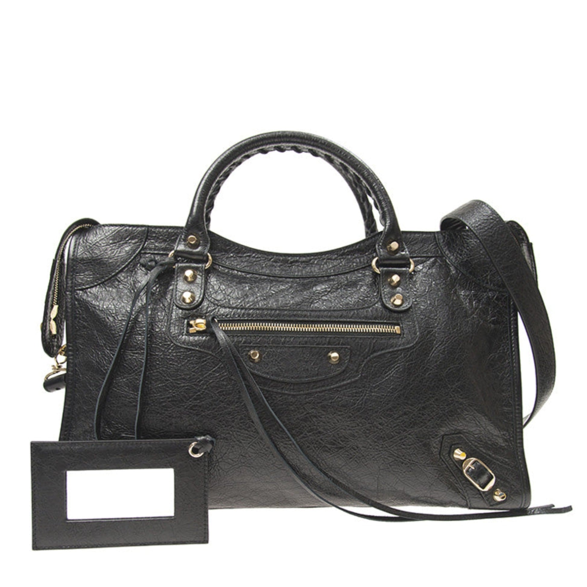 Grey Shoulder Bag - Elegant Leather Bag by Balenciaga Online -   Shop Bags LLC 