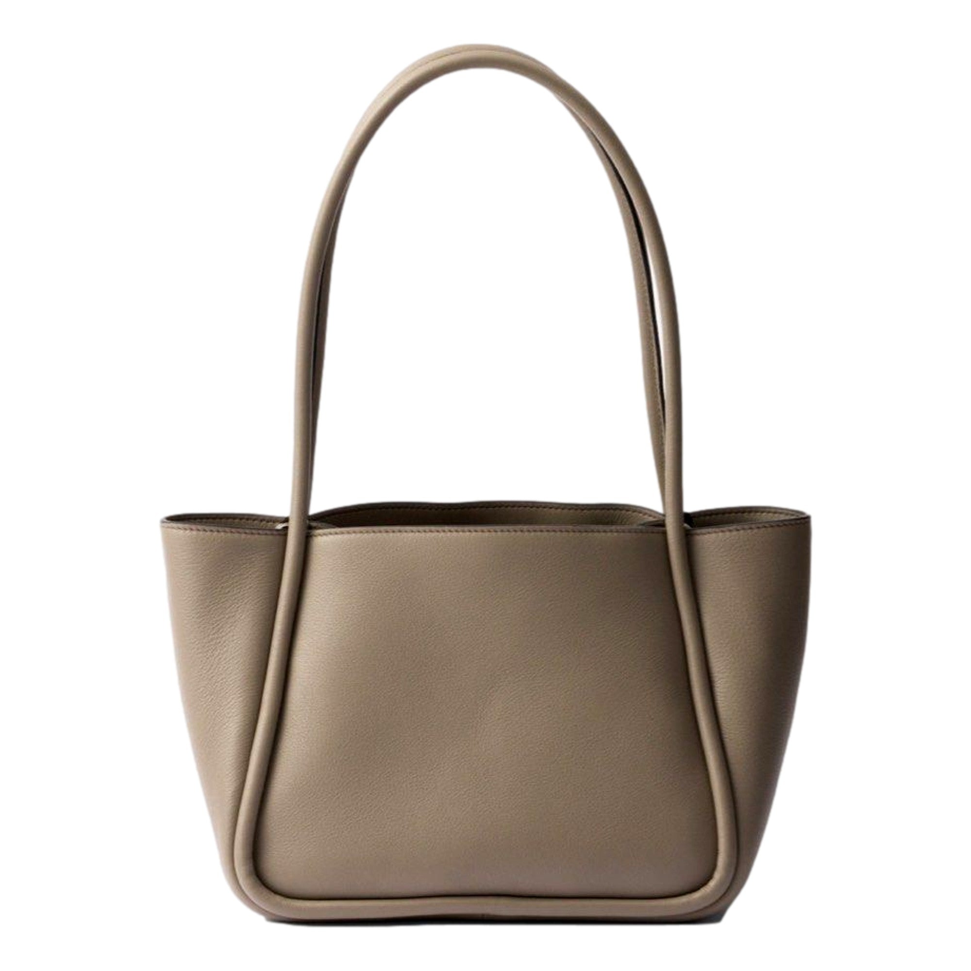 Prada Soft Grain Leather Grey Tote - Luxury & Style in Every Detail