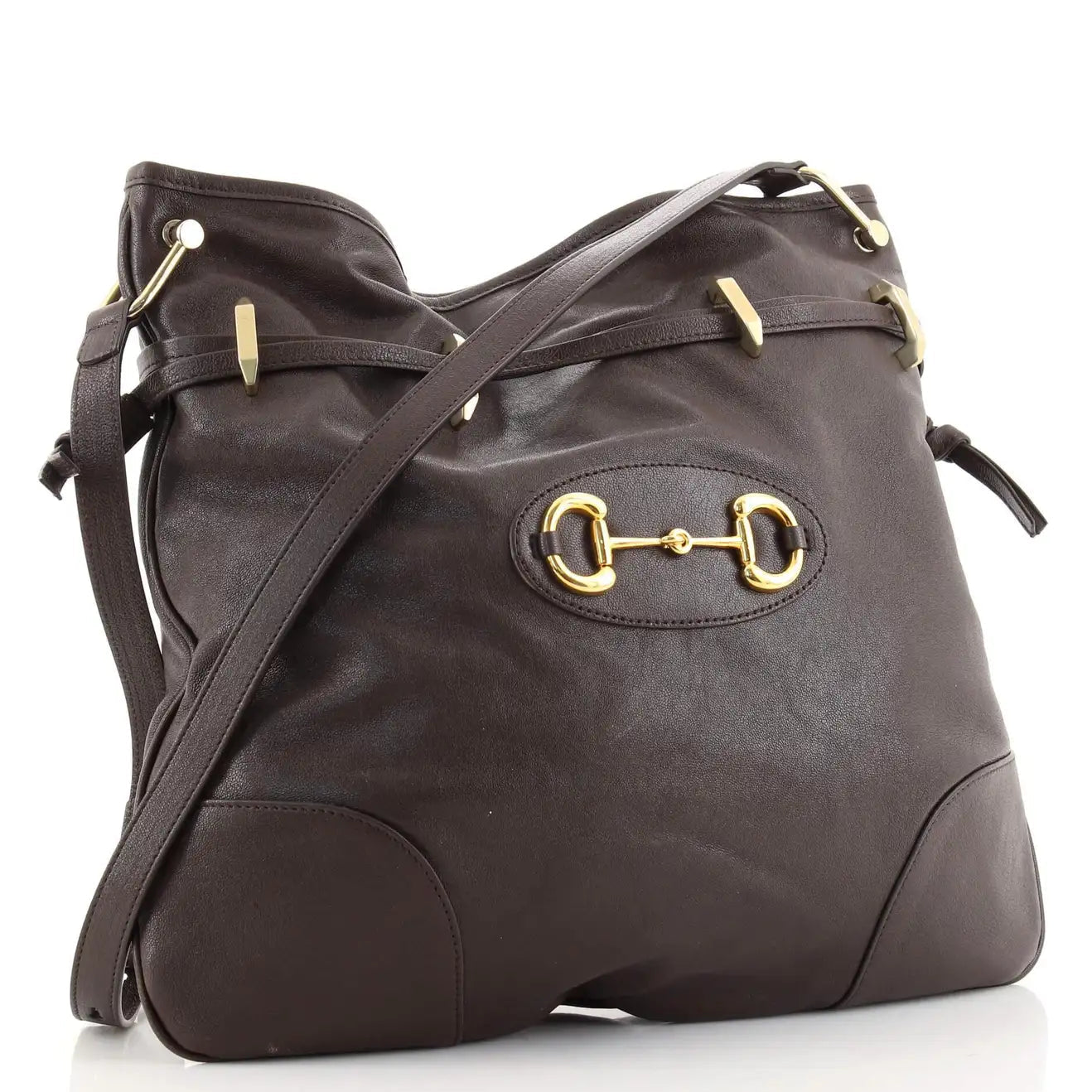 Gucci 1955 Horsebit Brown Bucket Bag: Timeless Elegance in Leather -   Shop Bags LLC 