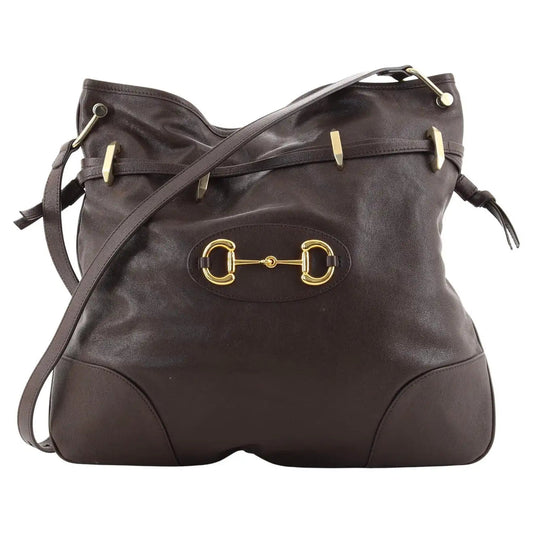 Gucci 1955 Horsebit Brown Bucket Bag: Timeless Elegance in Leather -   Shop Bags LLC 