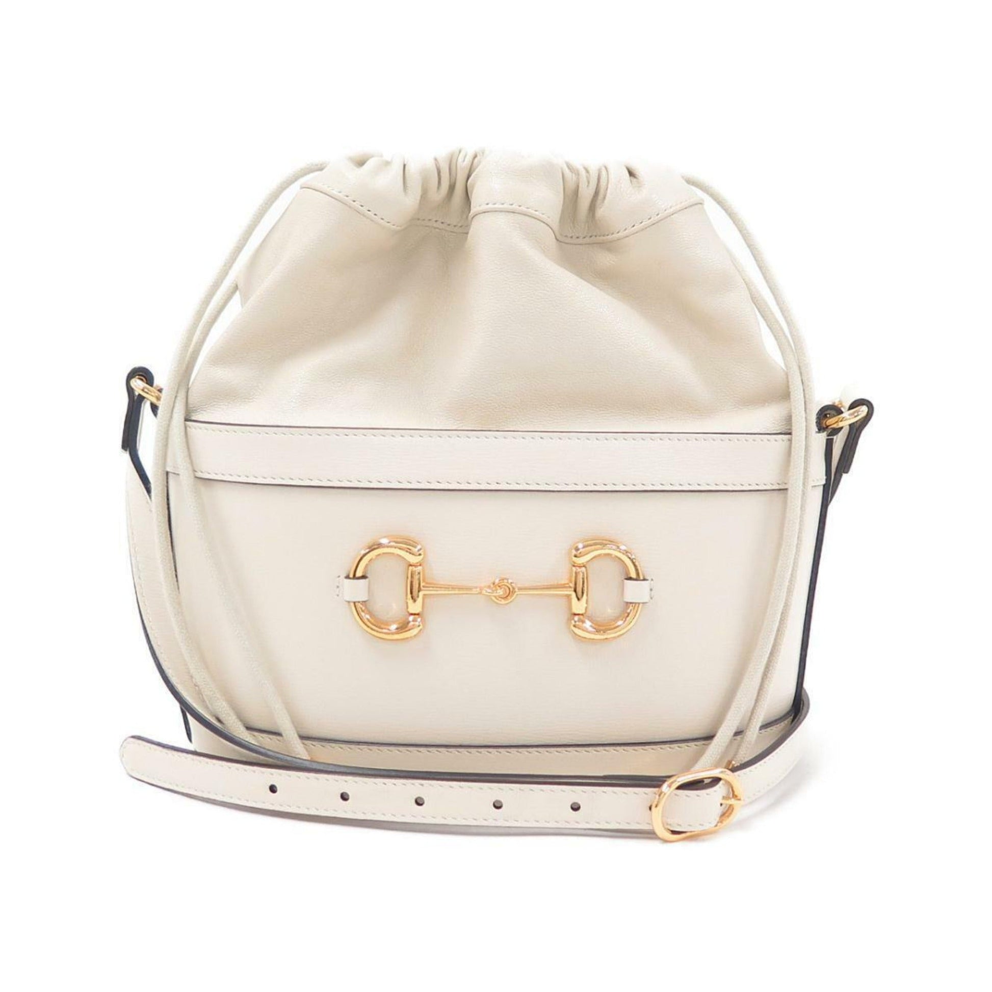 Gucci 1955 Horsebit Bucket Bag - Iconic Style in White Leather -   Shop Bags LLC 