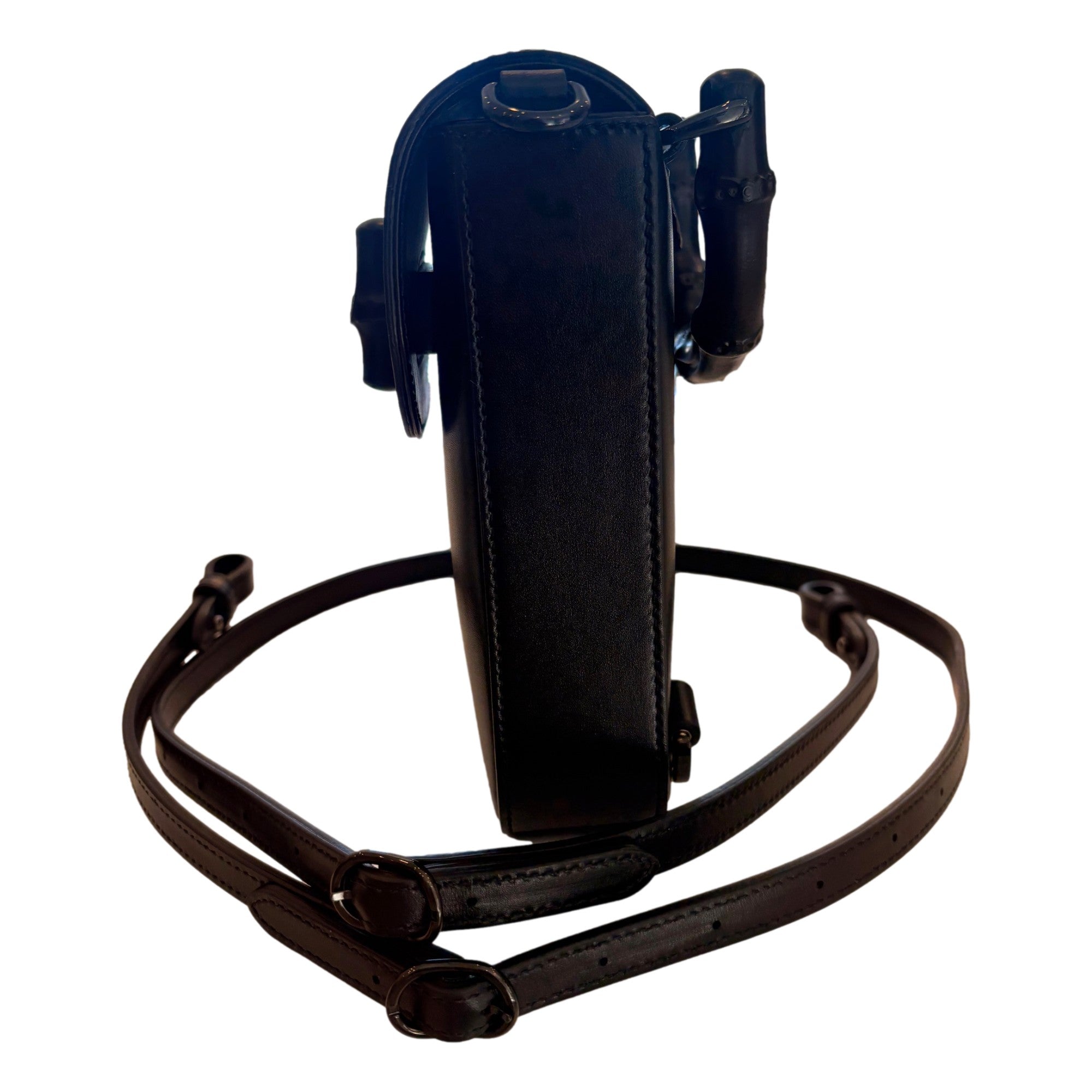 Gucci Bamboo 1947 Mini Black Leather Handbag - Timeless & Elegant -   Shop Bags LLC