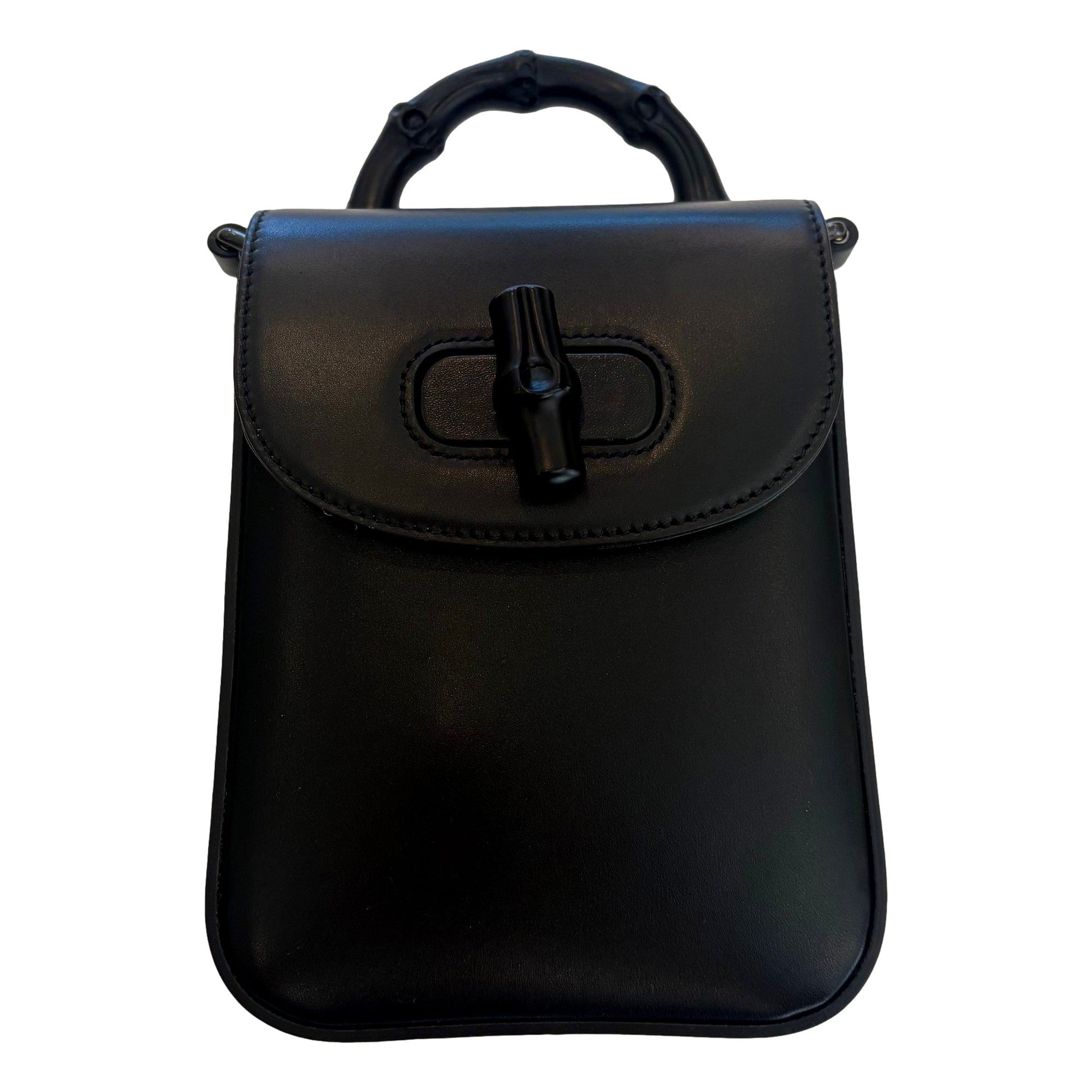 Gucci Bamboo 1947 Mini Black Leather Handbag - Timeless & Elegant -   Shop Bags LLC