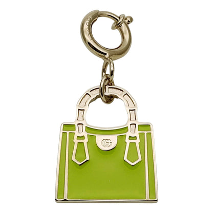 Gucci Bamboo Diana Metal Green Enamel Keychain Bag Charm -   Shop Bags LLC 