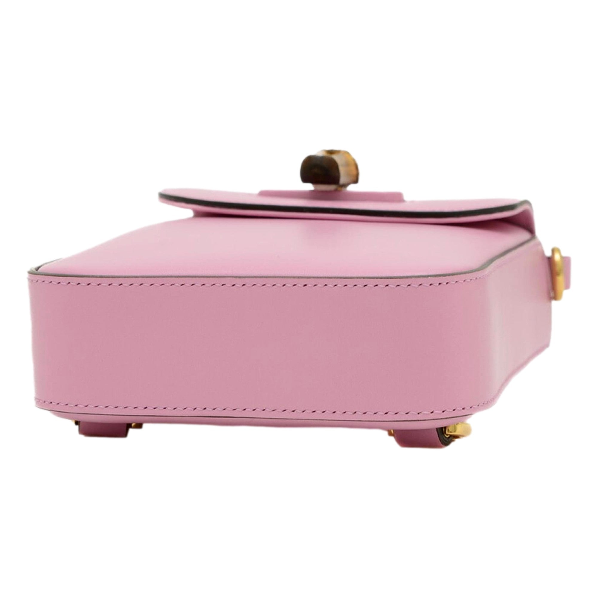 Gucci Bamboo Mini Handbag - Chic Pink Leather with Timeless Elegance -   Shop Bags LLC