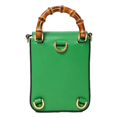 Gucci Bamboo Mini Handbag - Green Leather, Versatile Style & Elegance -   Shop Bags LLC