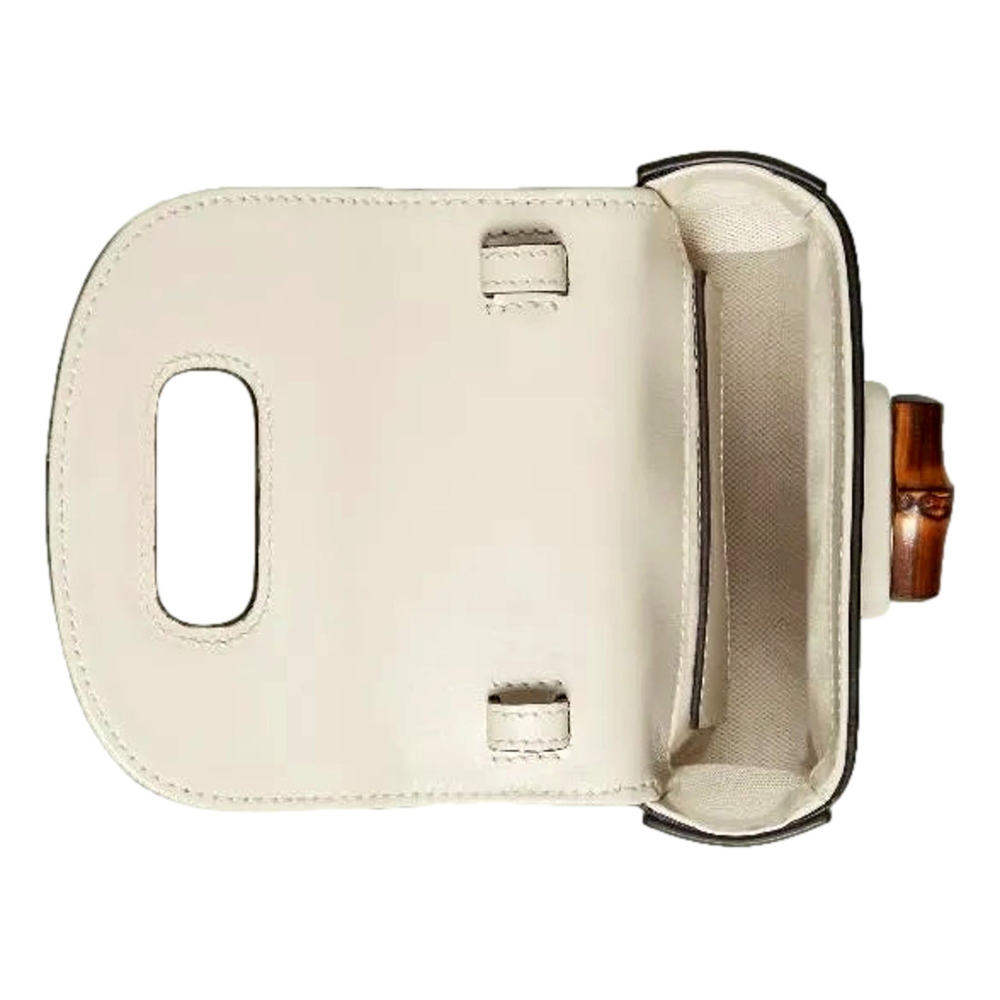 Gucci Bamboo Mini Handbag - Timeless Cream Leather Elegance -   Shop Bags LLC
