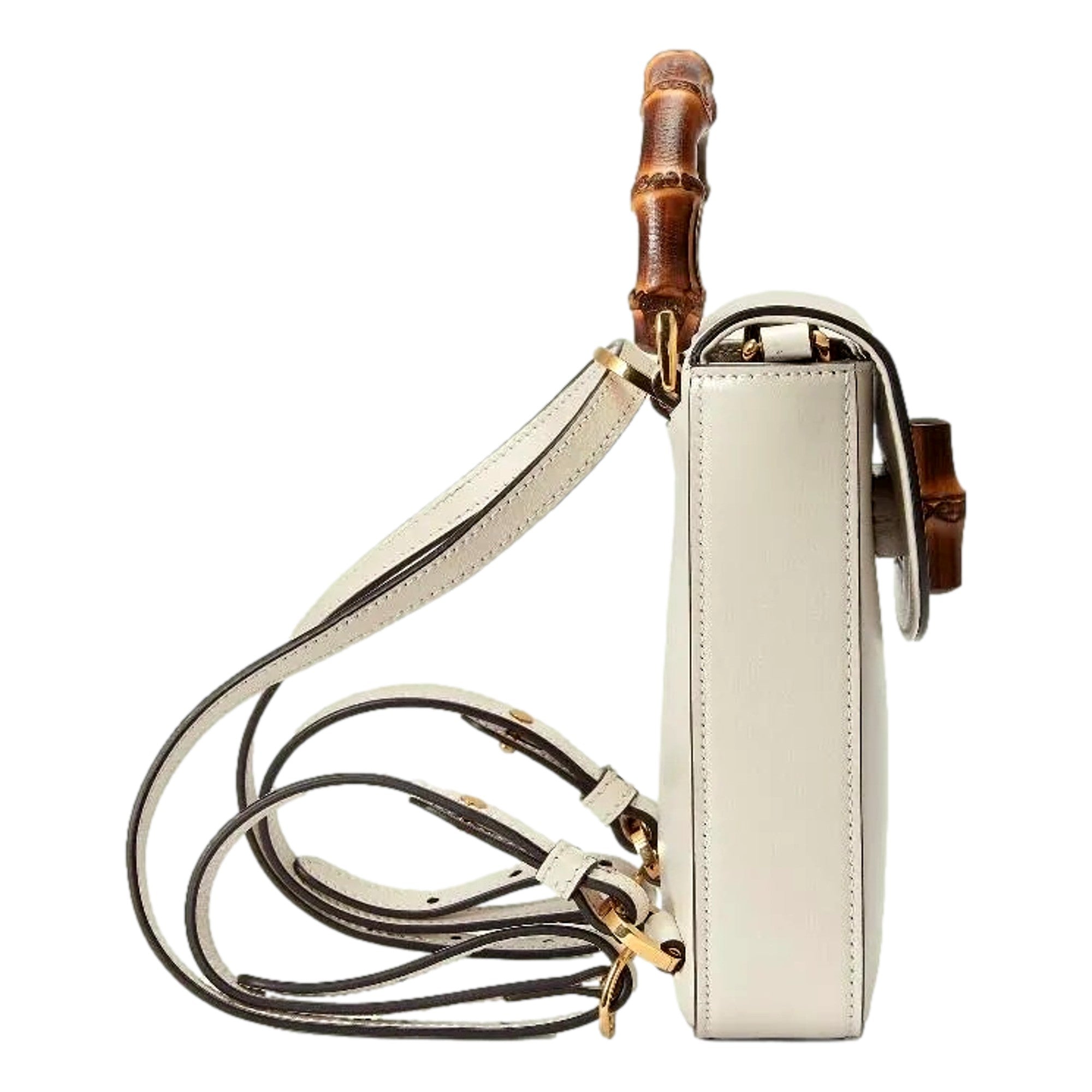 Gucci Bamboo Mini Handbag - Timeless Cream Leather Elegance -   Shop Bags LLC
