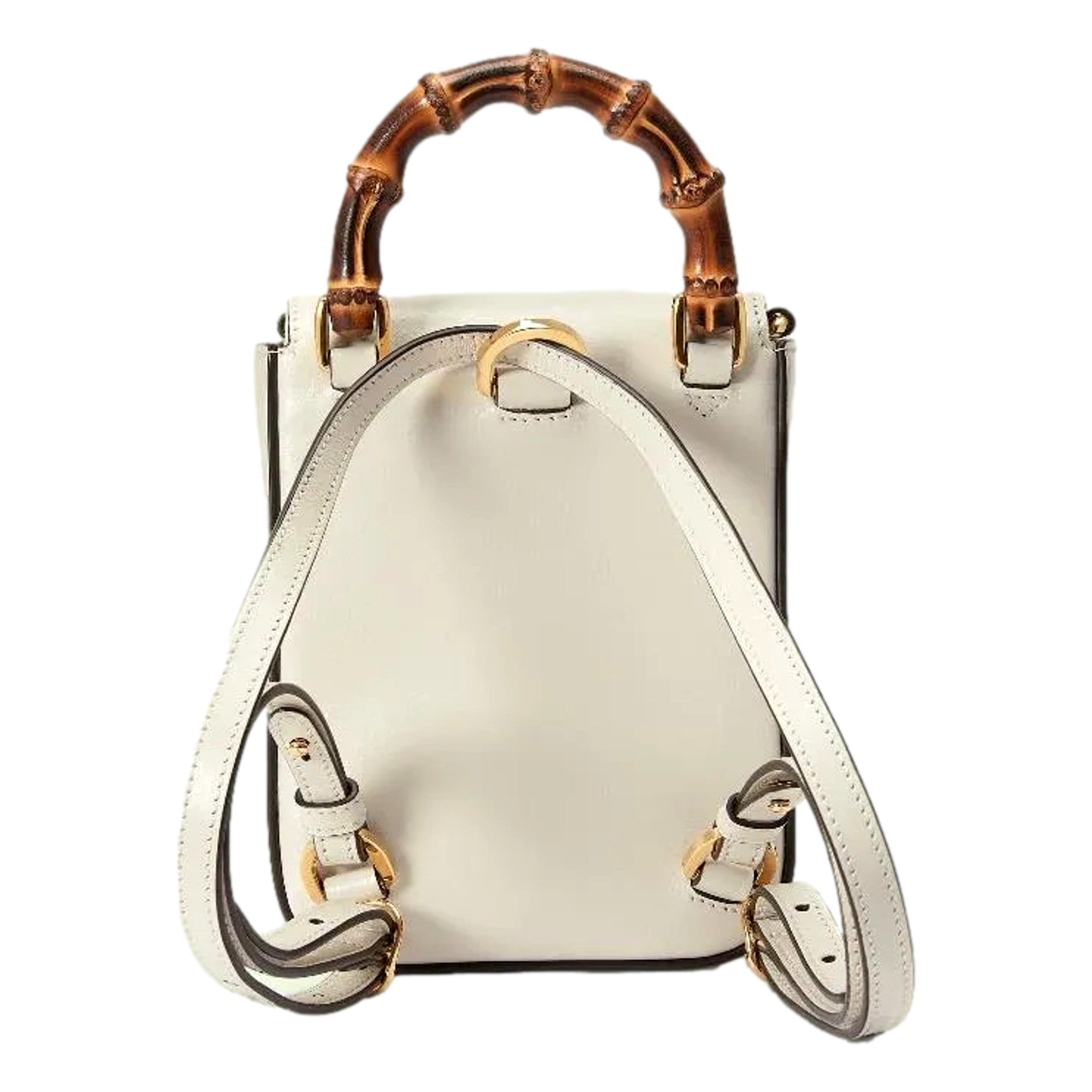 Gucci Bamboo Mini Handbag - Timeless Cream Leather Elegance -   Shop Bags LLC