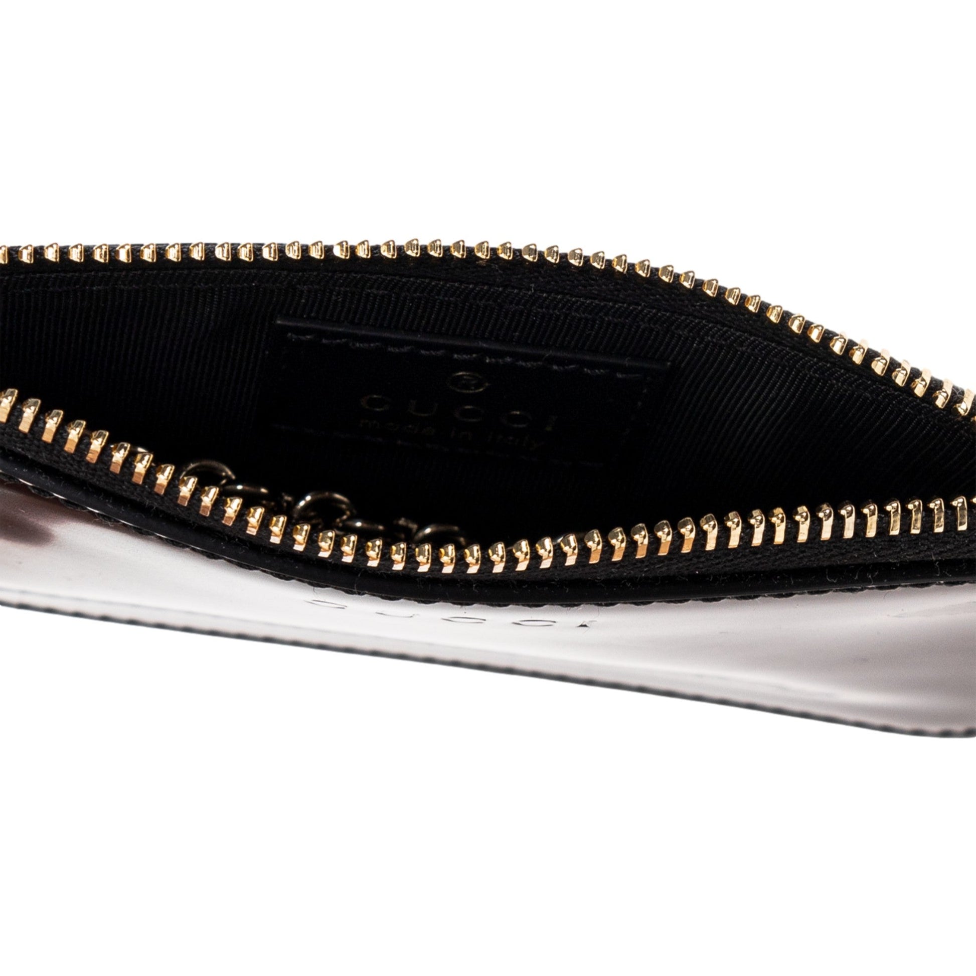 Gucci Bamboo Pull Zipper Black Patent Leather Card Case Wallet -   Shop Bags LLC 