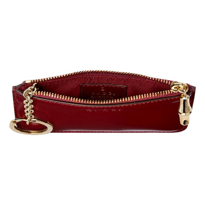 Gucci Bamboo Series Bordeaux Patent Leather Zipper Key Pouch Wallet -   Shop Bags LLC 