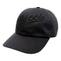 Gucci Black Embroidered Logo Cotton Baseball Cap Large - Authentic