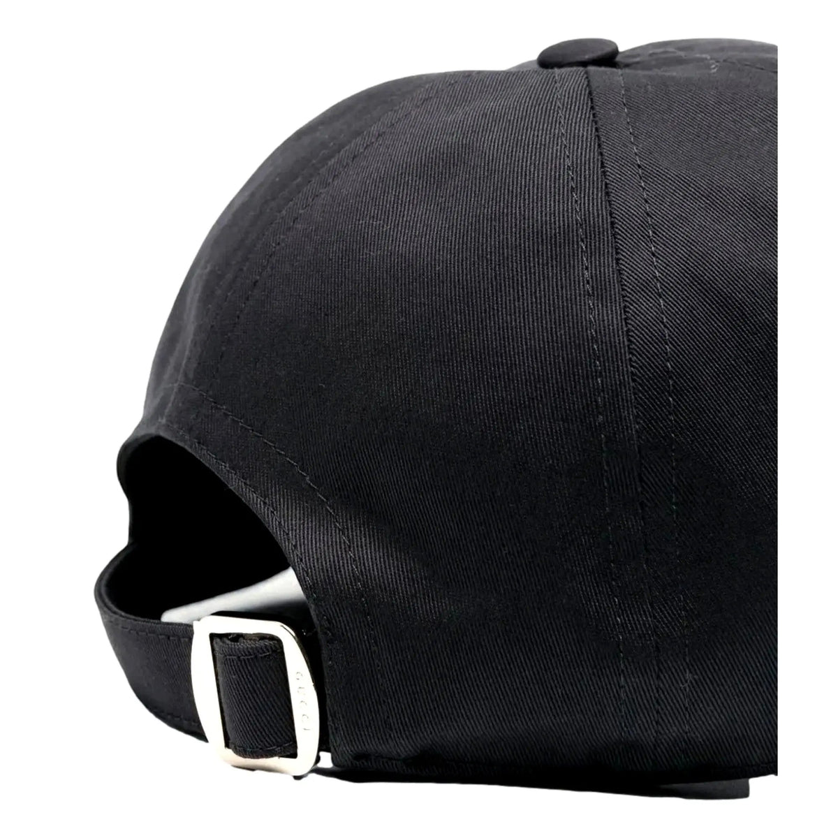 Gucci Black Embroidered Logo Cotton Baseball Cap Medium - Statement