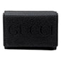 Gucci Black Leather Mini Wallet - Elegant Tri-Fold with Gold Accents -   Shop Bags LLC