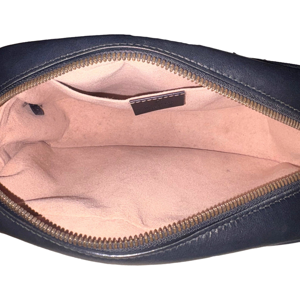 Gucci Calfskin Matelasse Small GG Marmont Chain Crossbody Bag Black -   Shop Bags LLC