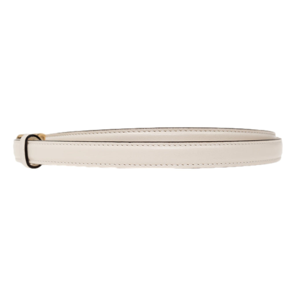Gucci Cream Leather Belt with Gold Logo - Elegant Style Size 80 -   Shop Bags LLC