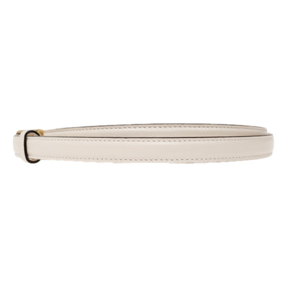 Gucci Cream Leather Belt with Gold Logo - Size 75 Adjustable -   Shop Bags LLC