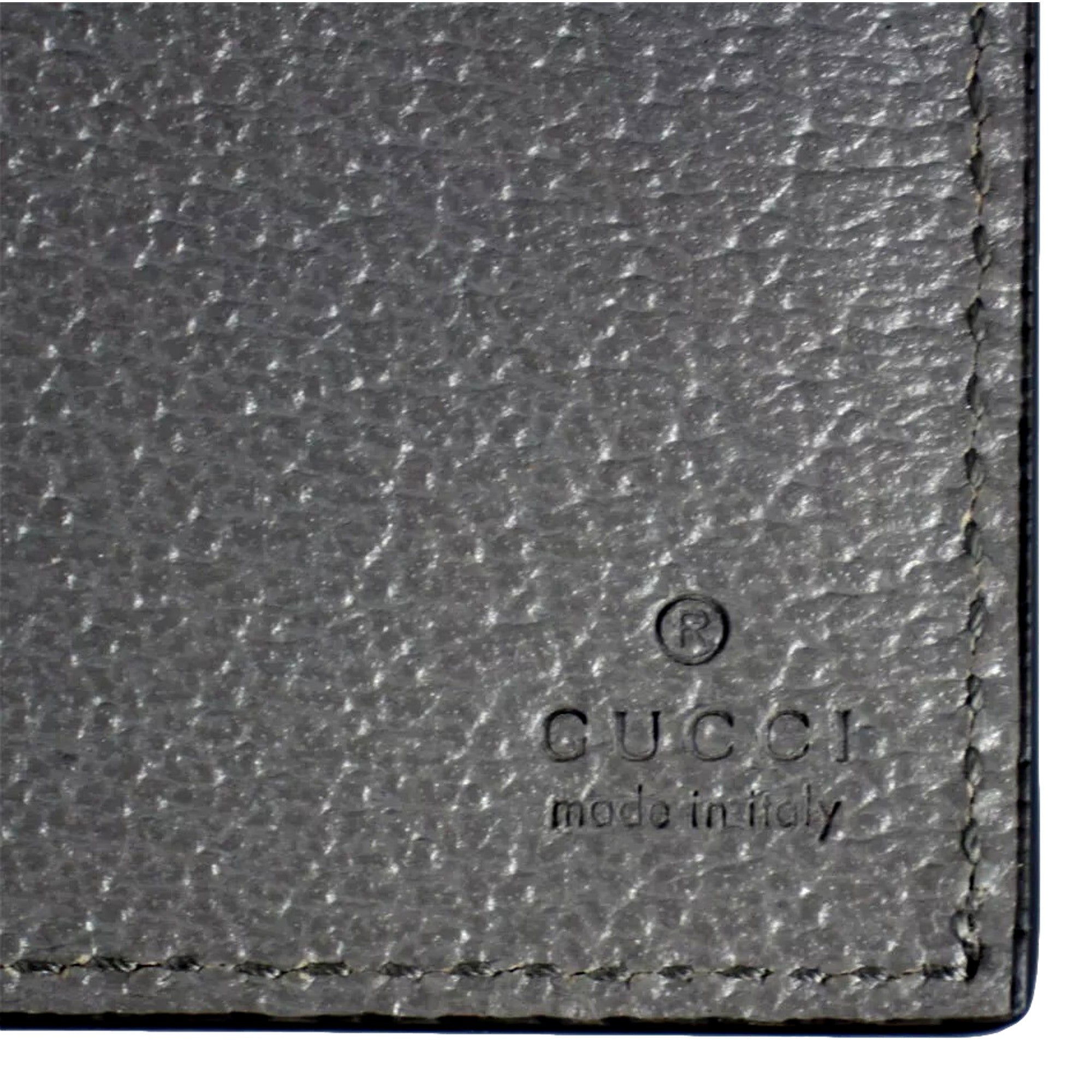 Gucci G Leather Bifold Wallet - Black & Grey Elegance -   Shop Bags LLC