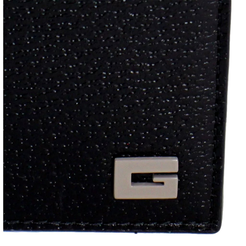 Gucci G Leather Bifold Wallet - Black & Grey Elegance -   Shop Bags LLC