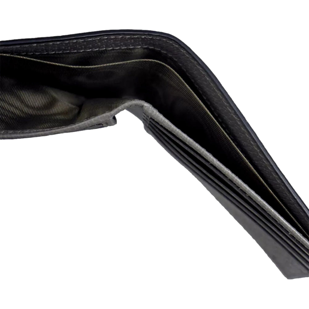 Gucci G Leather Bifold Wallet - Black & Grey Elegance -   Shop Bags LLC