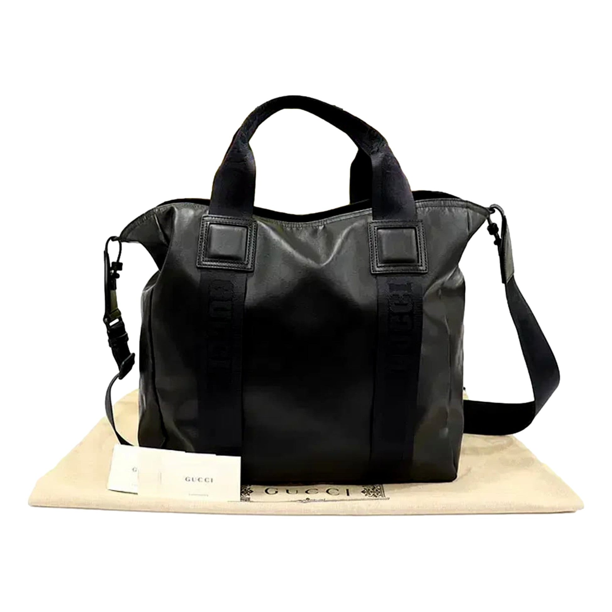 Gucci GG Crystal Black Canvas Travel Tote Bag -   Shop Bags LLC