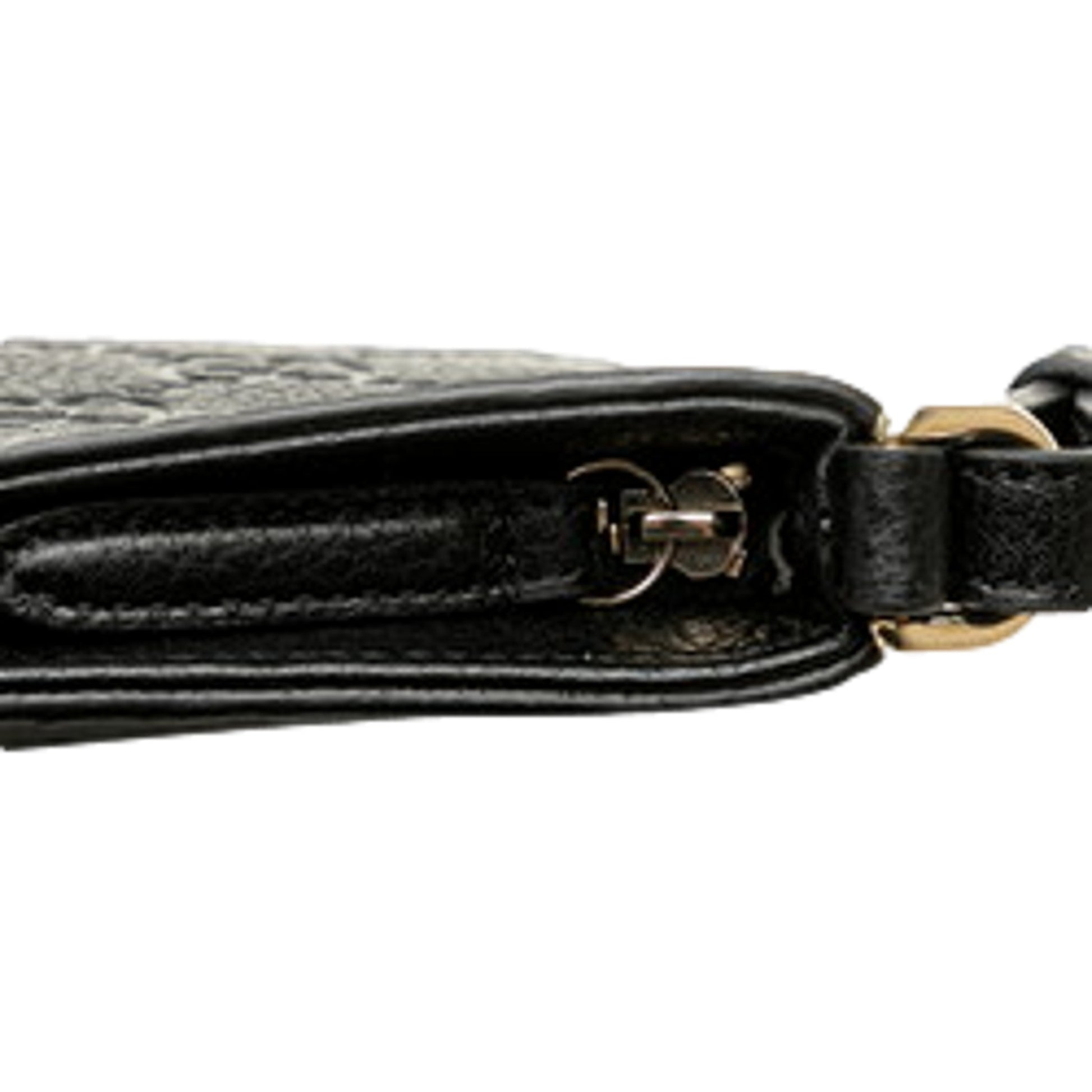 Gucci GG Emblem Black Leather Shoulder Bag Chain Strap Handbags  Shop -   Shop Bags LLC