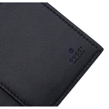 Gucci GG Emblem Black Leather and Canvas Vertical Bifold Wallet -   Shop Bags LLC 
