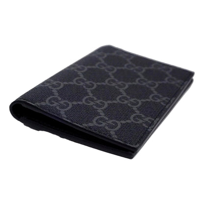 Gucci GG Emblem Black Leather and Canvas Vertical Bifold Wallet -   Shop Bags LLC 