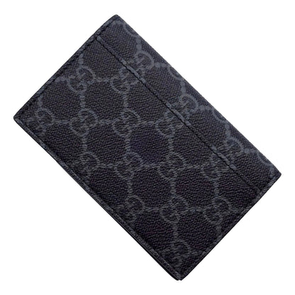 Gucci GG Emblem Black Leather and Canvas Vertical Bifold Wallet -   Shop Bags LLC 