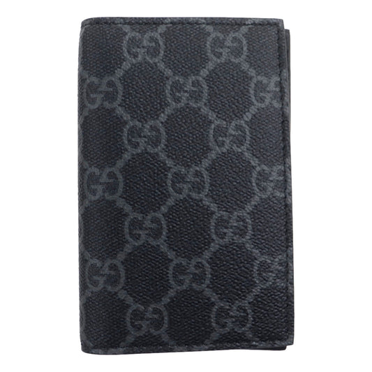Gucci GG Emblem Black Leather and Canvas Vertical Bifold Wallet -   Shop Bags LLC 