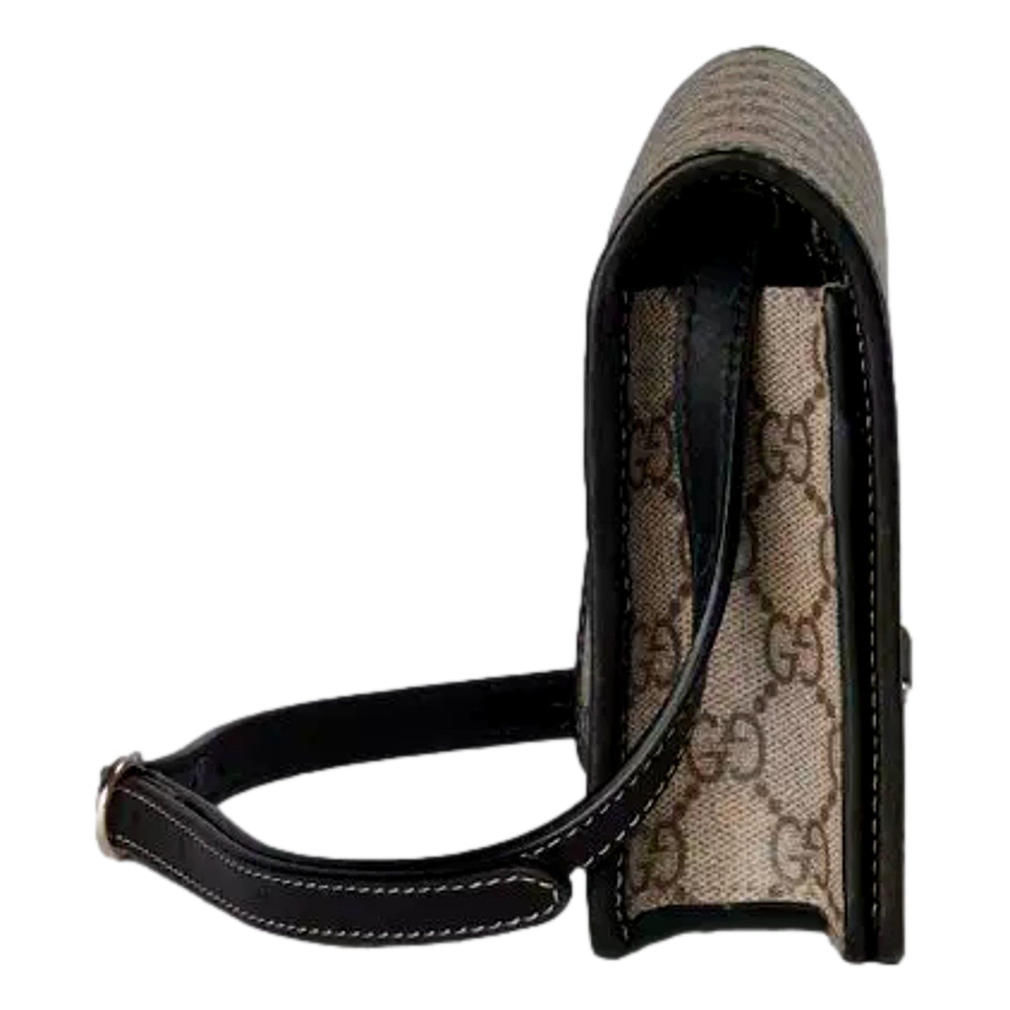 Gucci GG Emblem Canvas and Leather Wallet Mini Crossbody Bag in Black -   Shop Bags LLC 