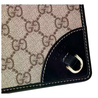 Gucci GG Emblem Canvas and Leather Wallet Mini Crossbody Bag in Black -   Shop Bags LLC 