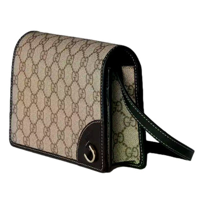 Gucci GG Emblem Canvas and Leather Wallet Mini Crossbody Bag in Black -   Shop Bags LLC 