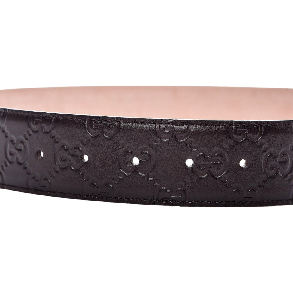 Gucci GG Guccissima Embossed Belt Interlocking G Dark Brown32 80/32 -   Shop Bags LLC