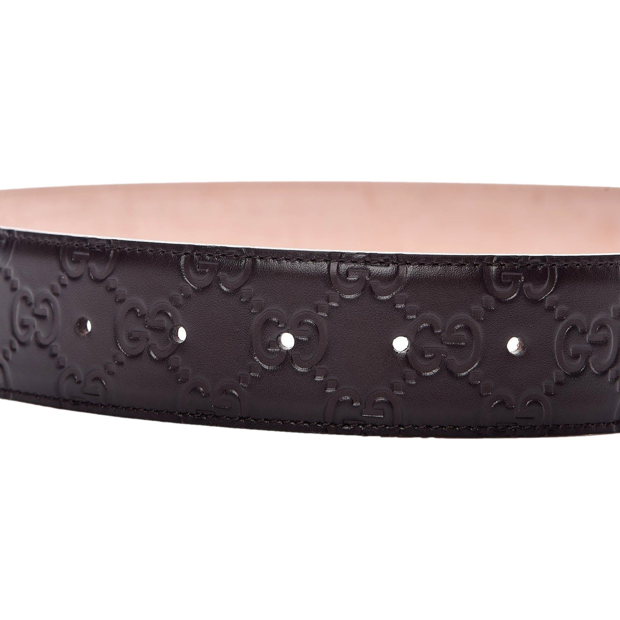Gucci GG Guccissima Embossed Belt Interlocking G Dark Brown32 80/32 -   Shop Bags LLC