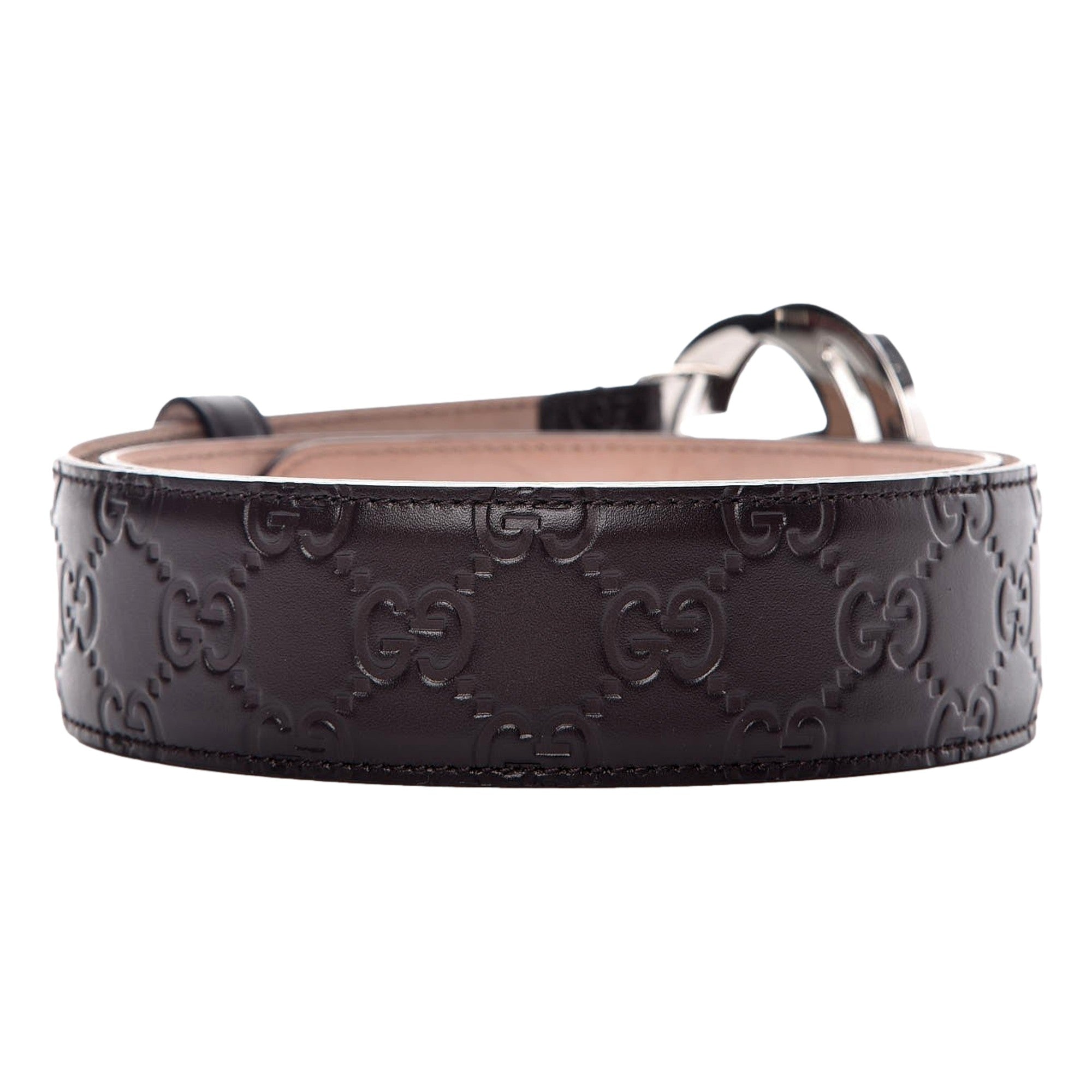 Gucci GG Guccissima Embossed Belt Interlocking G Dark Brown32 80/32 -   Shop Bags LLC